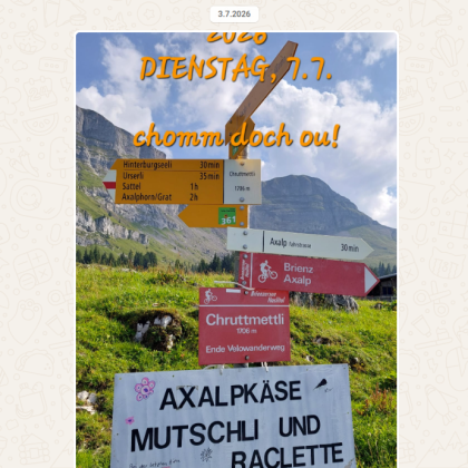 Foto 1 zu «Neuer WhatsApp-Kanal für Voranzeigen und Rückblicke»